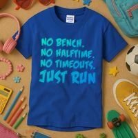 Funny Xc Cross Country Running Gift No Bench No Halftime Gift Kids T-Shirt thumb 3