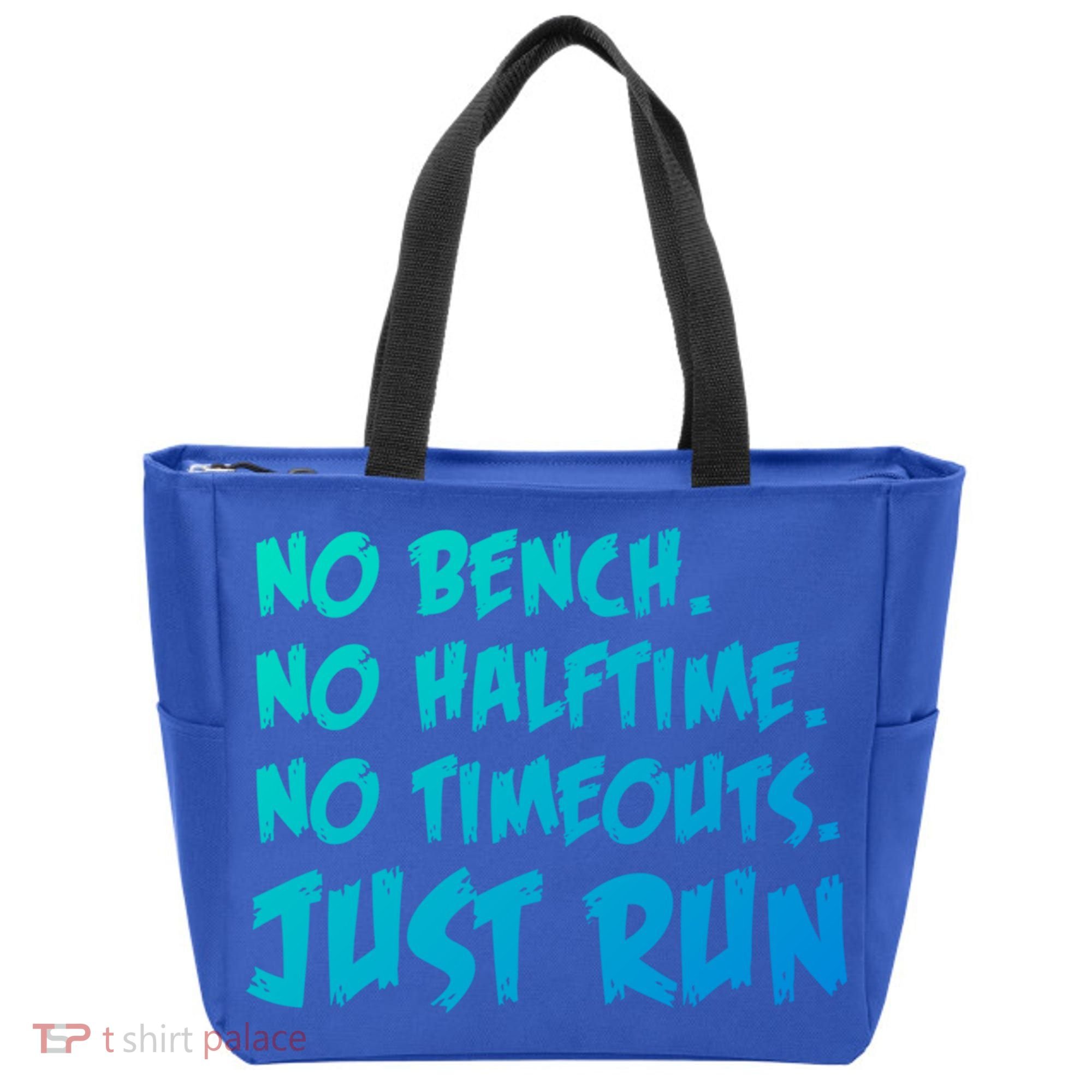 Funny Xc Cross Country Running Gift No Bench No Halftime Gift Tote Bag