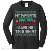 Funny Xmas Gift From Brother To Sisters Brothers Gift Kids Long Sleeve Shirt thumb 0