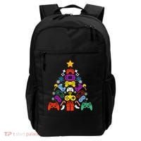 Funny Xmas Gamer Games Controllers Christmas Tree Boys Cool Gift Backpack thumb 0