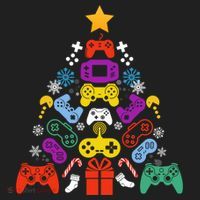 Funny Xmas Gamer Games Controllers Christmas Tree Boys Cool Gift Beanie thumb 2
