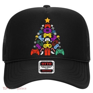 Funny Xmas Gamer Games Controllers Christmas Tree Boys Cool Gift Hat