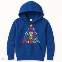 Funny Xmas Gamer Games Controllers Christmas Tree Boys Cool Gift Kids Hoodie thumb 0