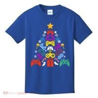 Funny Xmas Gamer Games Controllers Christmas Tree Boys Cool Gift Kids T-Shirt thumb 0
