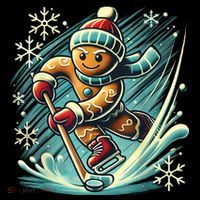 Funny Xmas Gingerbread Playing Ice Hockey Lovers Christmas Gift Coffee Mug thumb 5