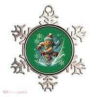 Funny Xmas Gingerbread Playing Ice Hockey Lovers Christmas Gift Ornament thumb 0
