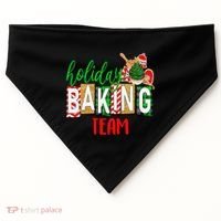Funny Xmas Holiday Baking Team Christmas Costume USA-Made Doggie Bandana thumb 0