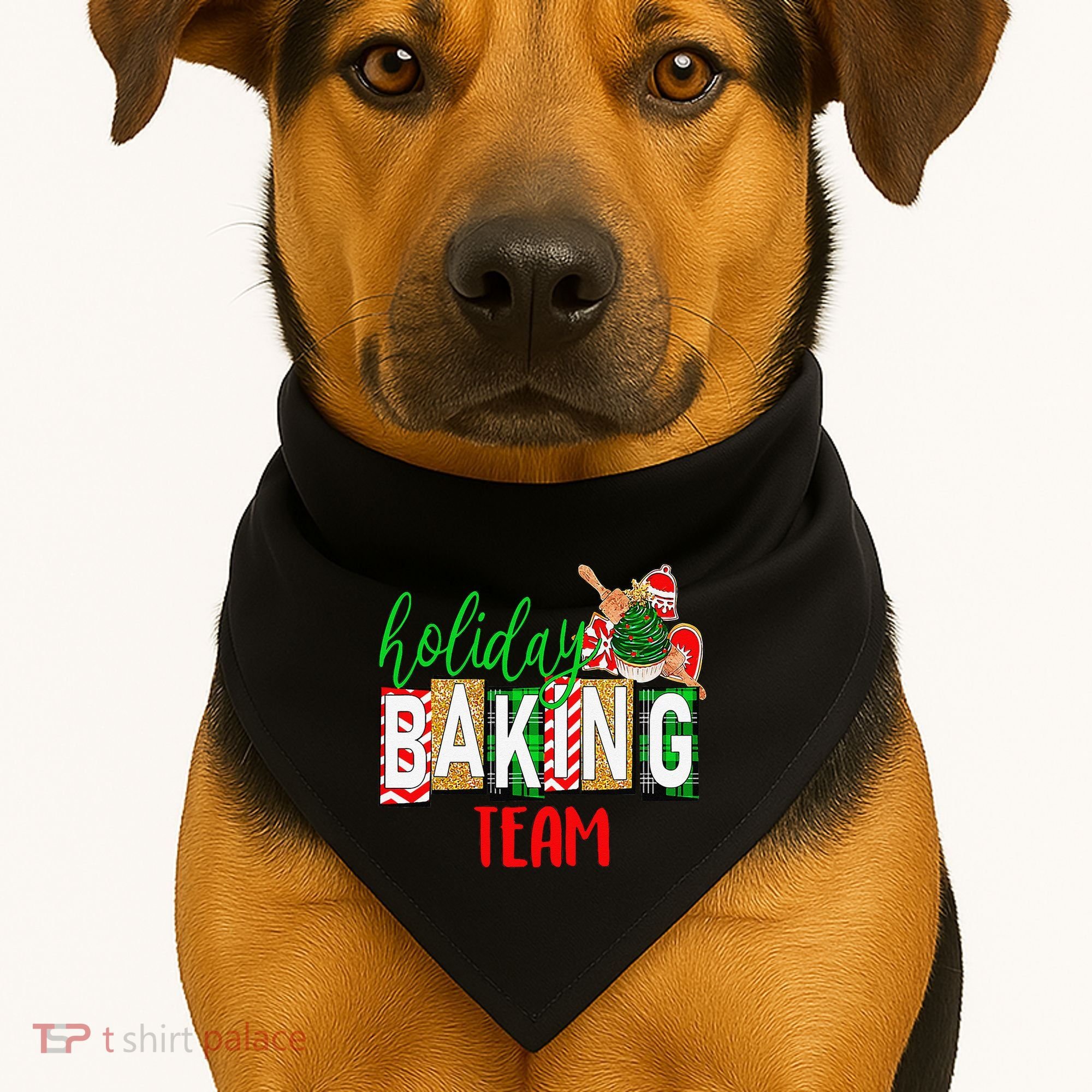 Funny Xmas Holiday Baking Team Christmas Costume USA-Made Doggie Bandana