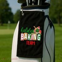Funny Xmas Holiday Baking Team Christmas Costume Golf Towel thumb 2