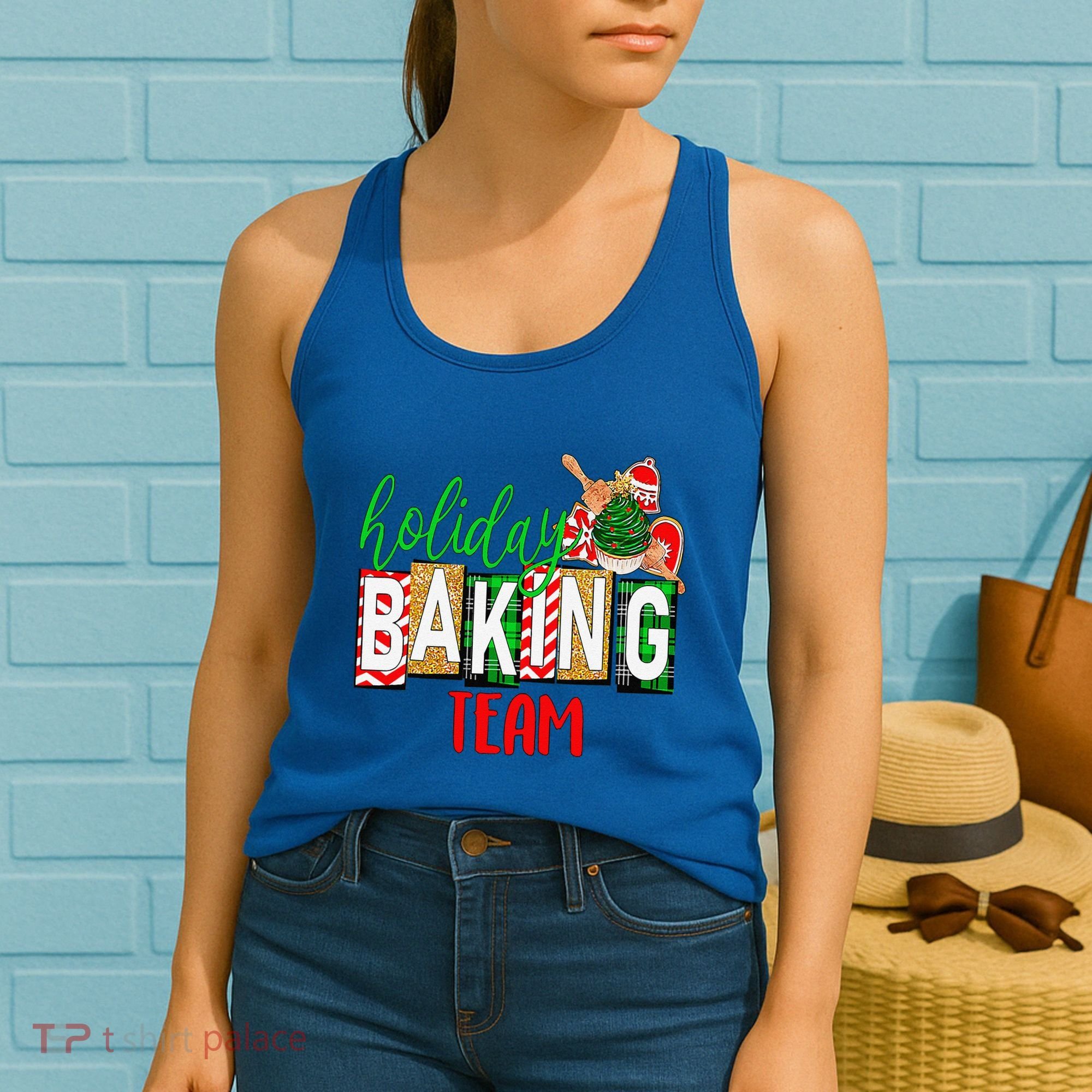 Funny Xmas Holiday Baking Team Christmas Costume Women's Tank Top