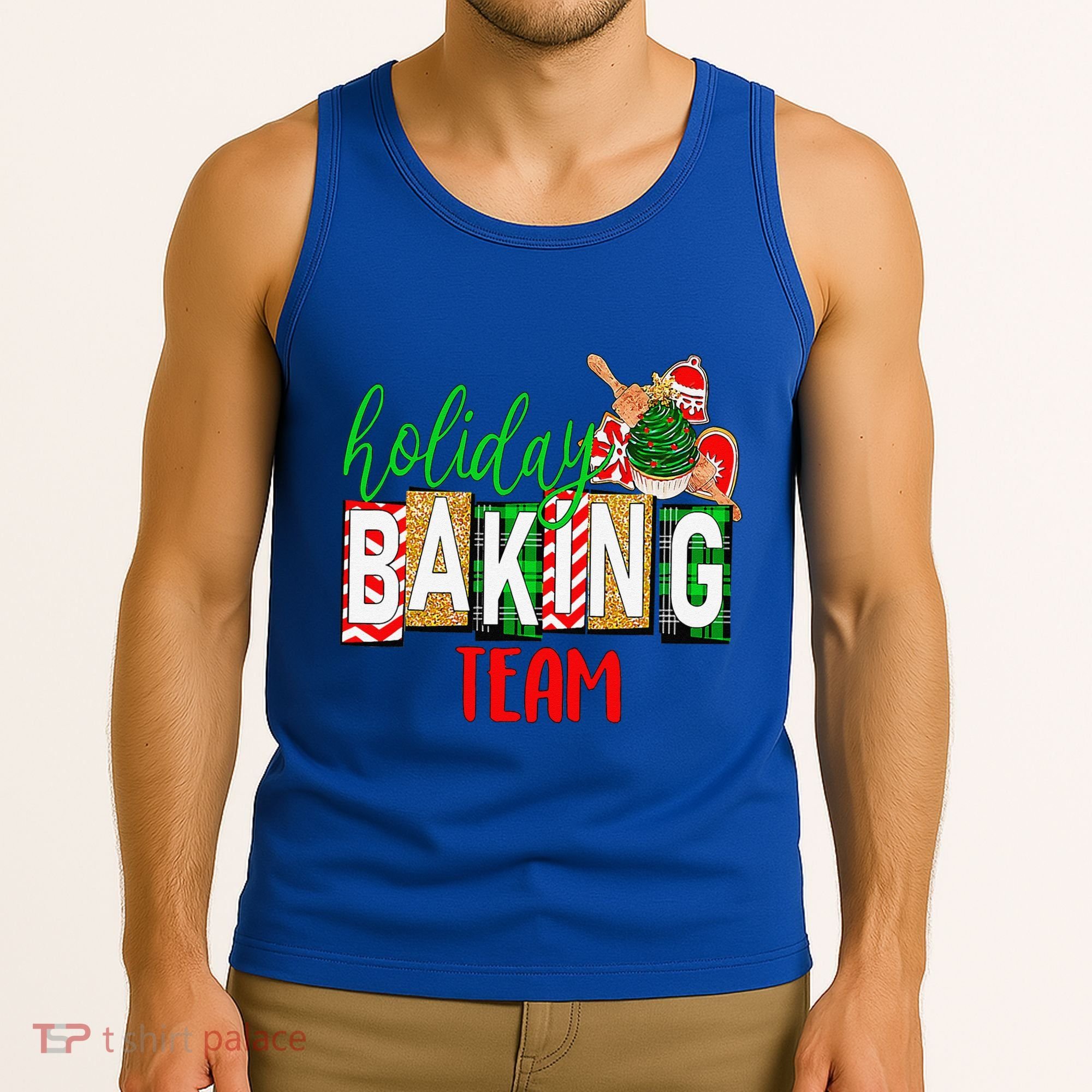Funny Xmas Holiday Baking Team Christmas Costume Tank Top