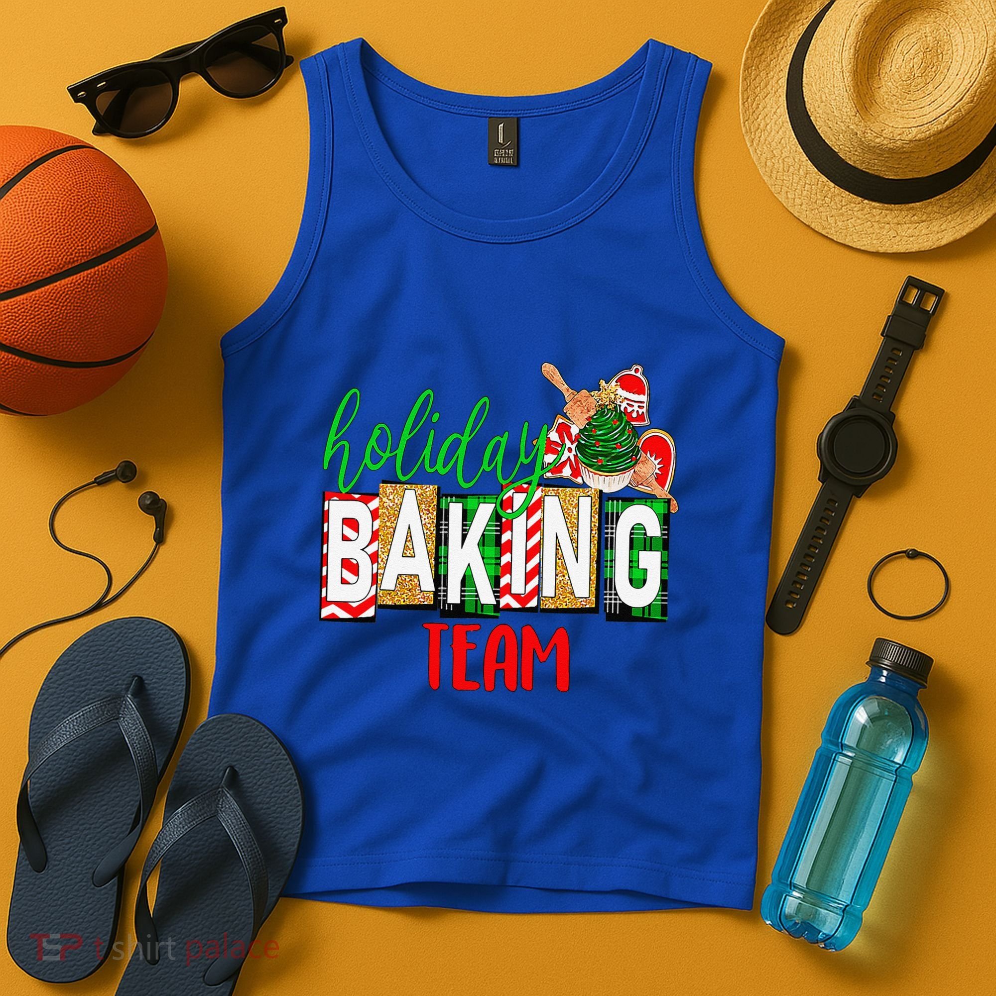 Funny Xmas Holiday Baking Team Christmas Costume Tank Top
