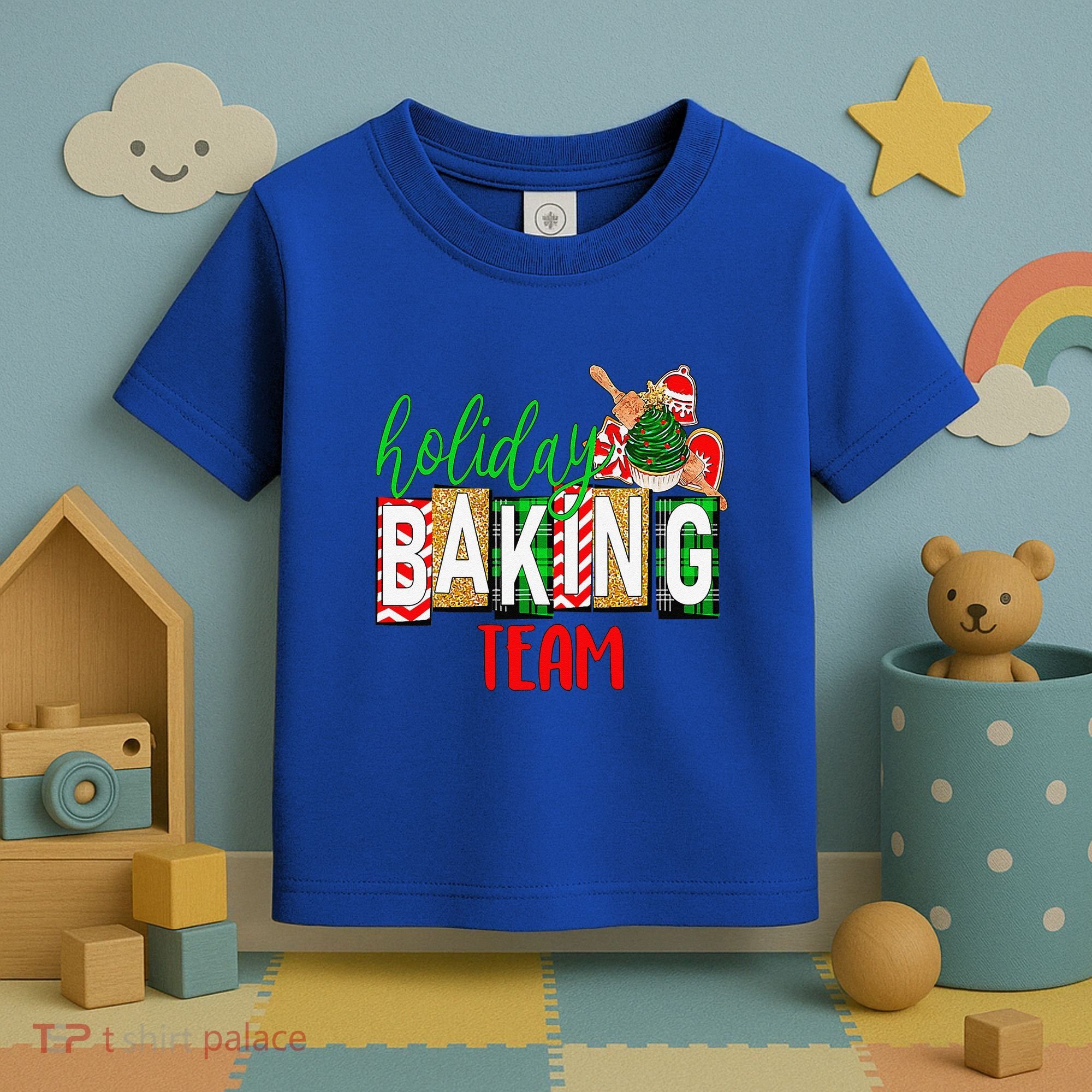 Funny Xmas Holiday Baking Team Christmas Costume Toddler T-Shirt