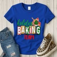 Funny Xmas Holiday Baking Team Christmas Costume Women's T-Shirt thumb 3