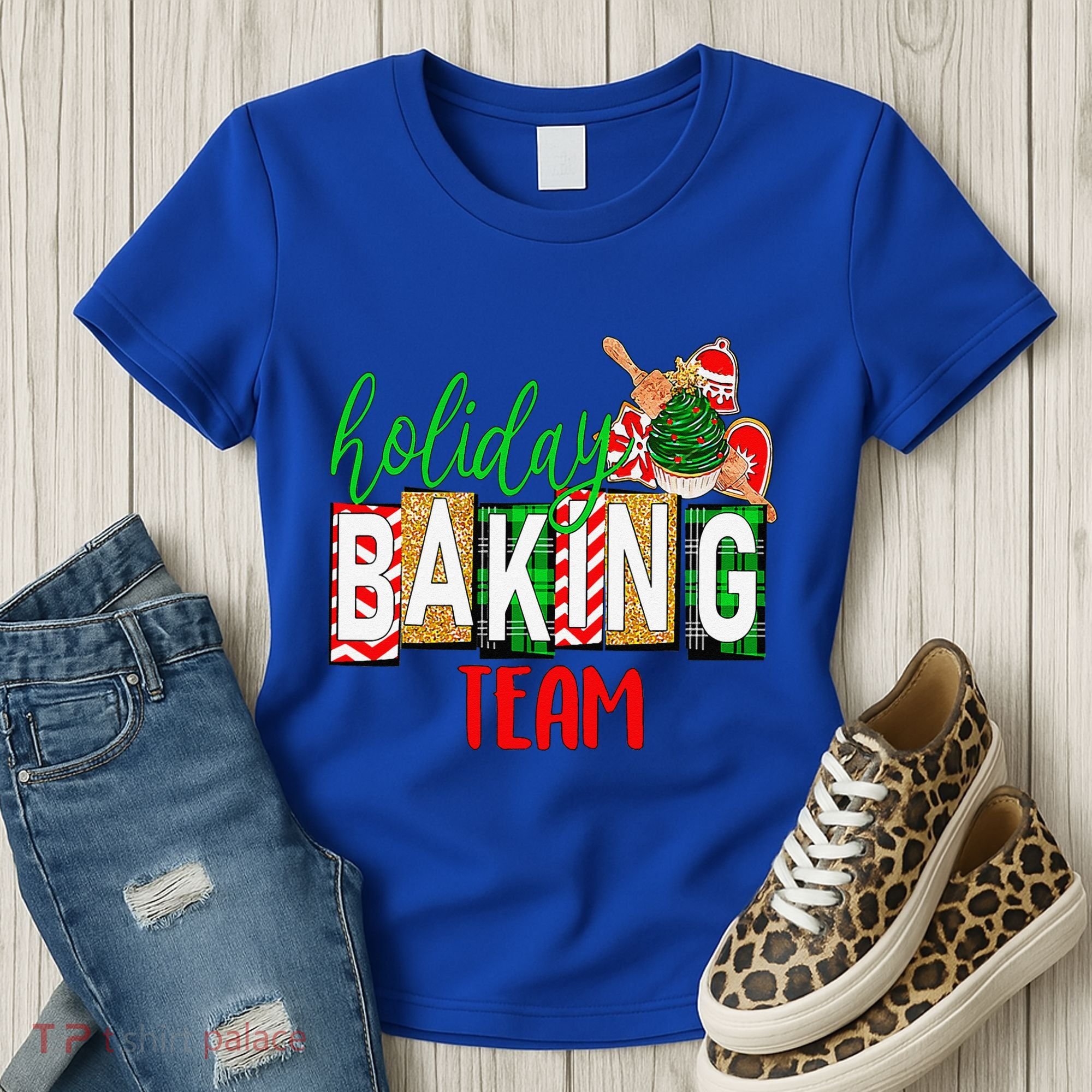 Funny Xmas Holiday Baking Team Christmas Costume Women's T-Shirt