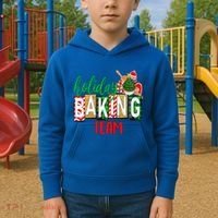 Funny Xmas Holiday Baking Team Christmas Costume Kids Hoodie thumb 2