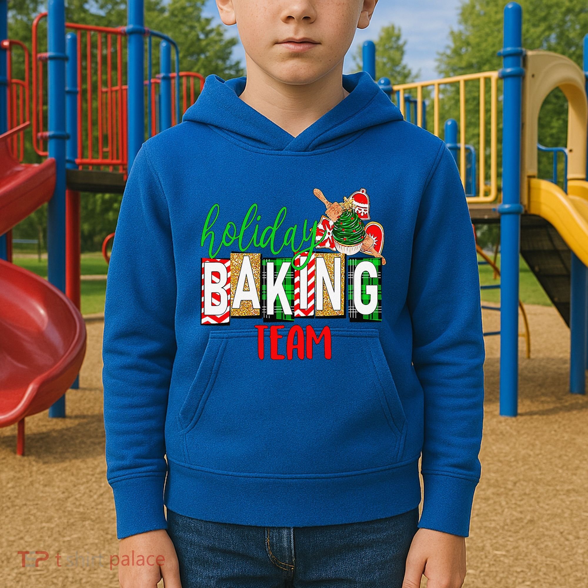 Funny Xmas Holiday Baking Team Christmas Costume Kids Hoodie