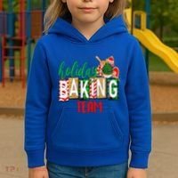 Funny Xmas Holiday Baking Team Christmas Costume Kids Hoodie thumb 3