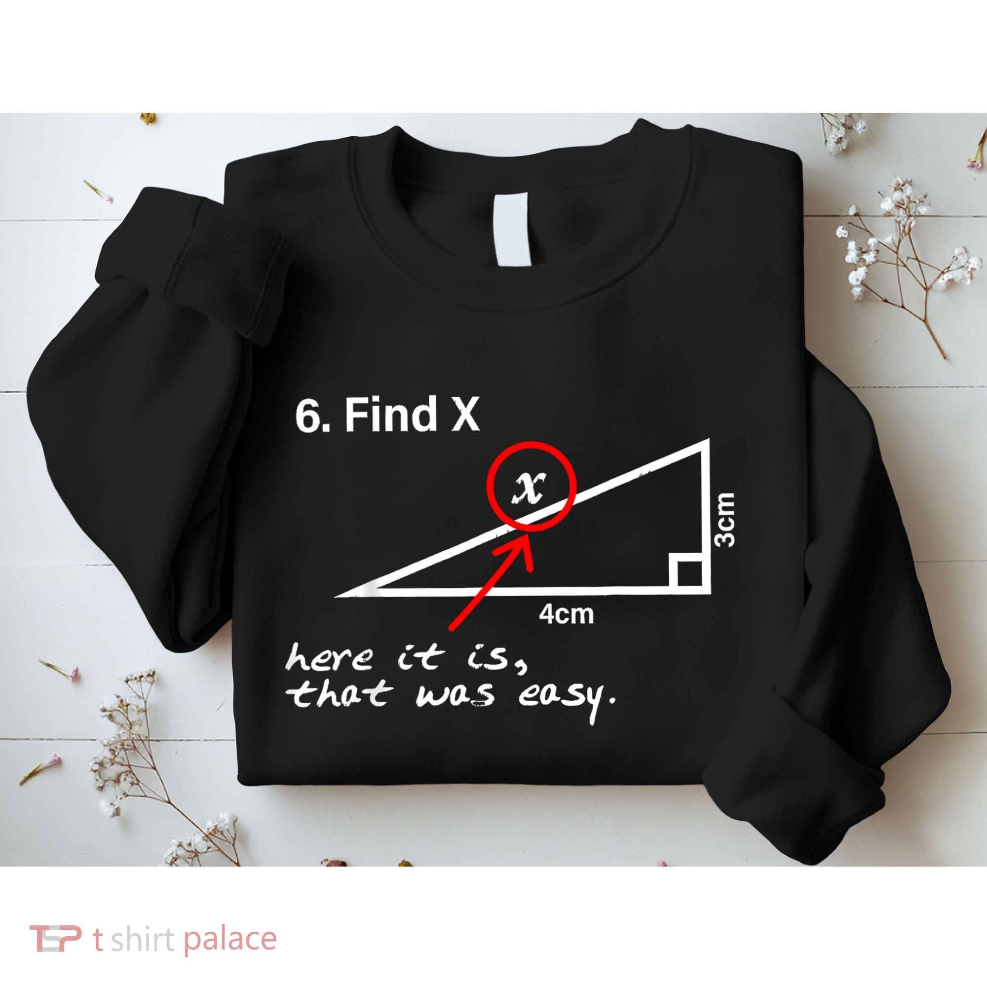 Find X Here It Is That Was Easy Funny Math Lover Sweatshirt