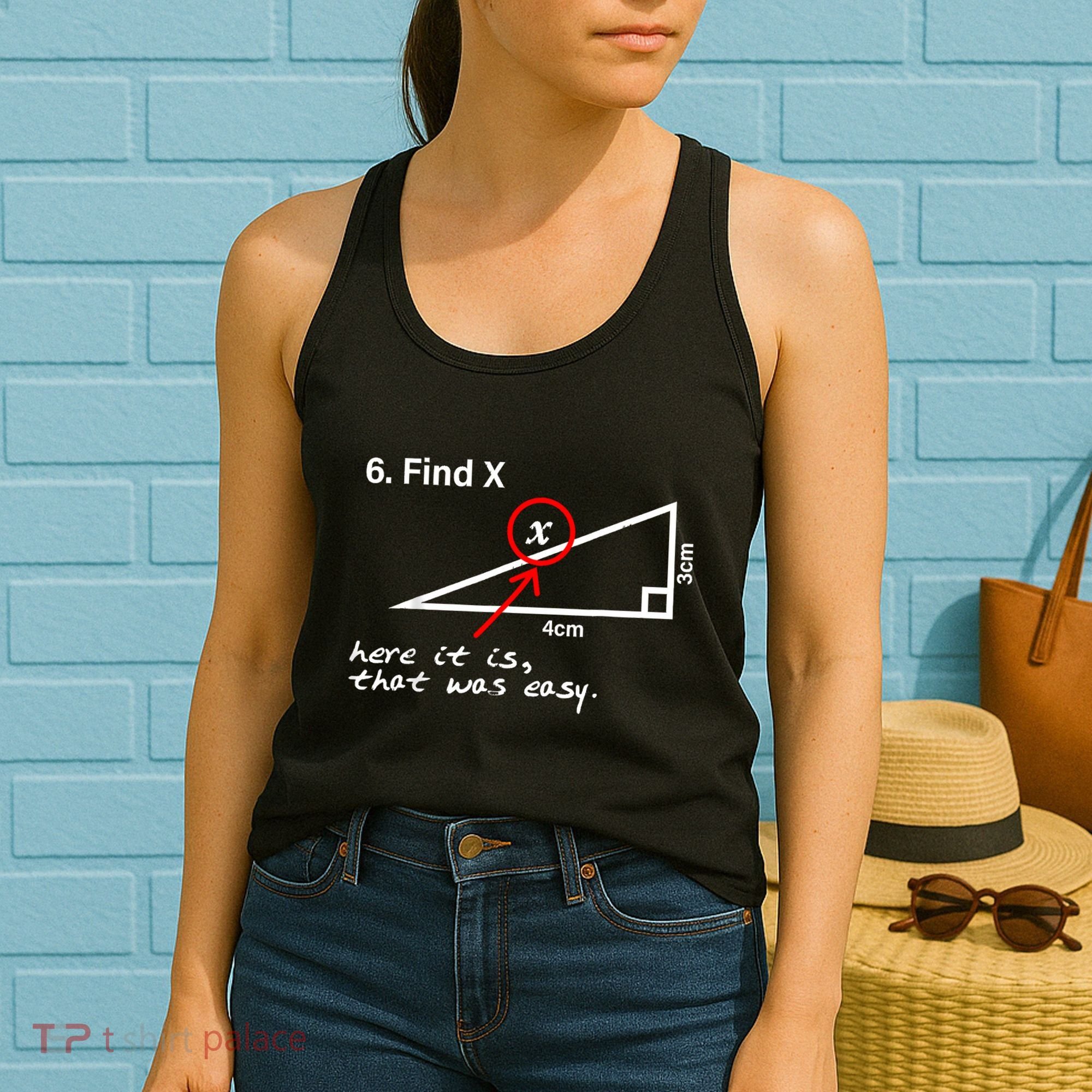 Find X Here It Is That Was Easy Funny Math Lover Women's Tank Top