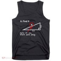 Find X Here It Is That Was Easy Funny Math Lover Tank Top thumb 0