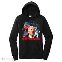 Funny Xmas Joe Biden Merry Christmas Funny 4th Of July Women's Hoodie thumb 0