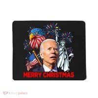 Funny Xmas Joe Biden Merry Christmas Funny 4th Of July Mousepad thumb 0