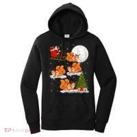 Funny Xmas Lighting Tree Santa Riding Squirrel Christmas Gift Women's Hoodie thumb 0