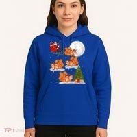 Funny Xmas Lighting Tree Santa Riding Squirrel Christmas Gift Hoodie thumb 5