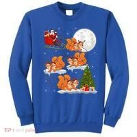 Funny Xmas Lighting Tree Santa Riding Squirrel Christmas Gift Sweatshirt thumb 0