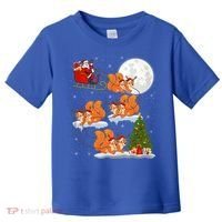 Funny Xmas Lighting Tree Santa Riding Squirrel Christmas Gift Toddler T-Shirt thumb 0