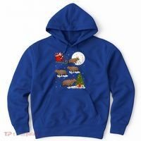 Funny Xmas Lighting Tree Santa Riding Capybara Christmas Gift Hoodie thumb 0