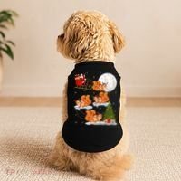Funny Xmas Lighting Tree Santa Riding Squirrel Christmas Gift Doggie Tank thumb 2
