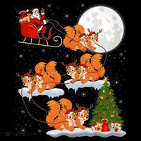 Funny Xmas Lighting Tree Santa Riding Squirrel Christmas Gift Coffee Mug thumb 5