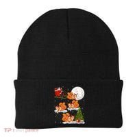 Funny Xmas Lighting Tree Santa Riding Squirrel Christmas Gift Beanie thumb 0