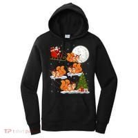 Funny Xmas Lighting Tree Santa Riding Squirrel Christmas Gift Women's Hoodie thumb 0