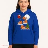 Funny Xmas Lighting Tree Santa Riding Squirrel Christmas Gift Hoodie thumb 5