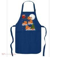 Funny Xmas Lighting Tree Santa Riding Squirrel Christmas Gift Apron thumb 0
