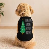 Funny Xmas Look At Me Being All Festive And Shit Doggie Tank thumb 2