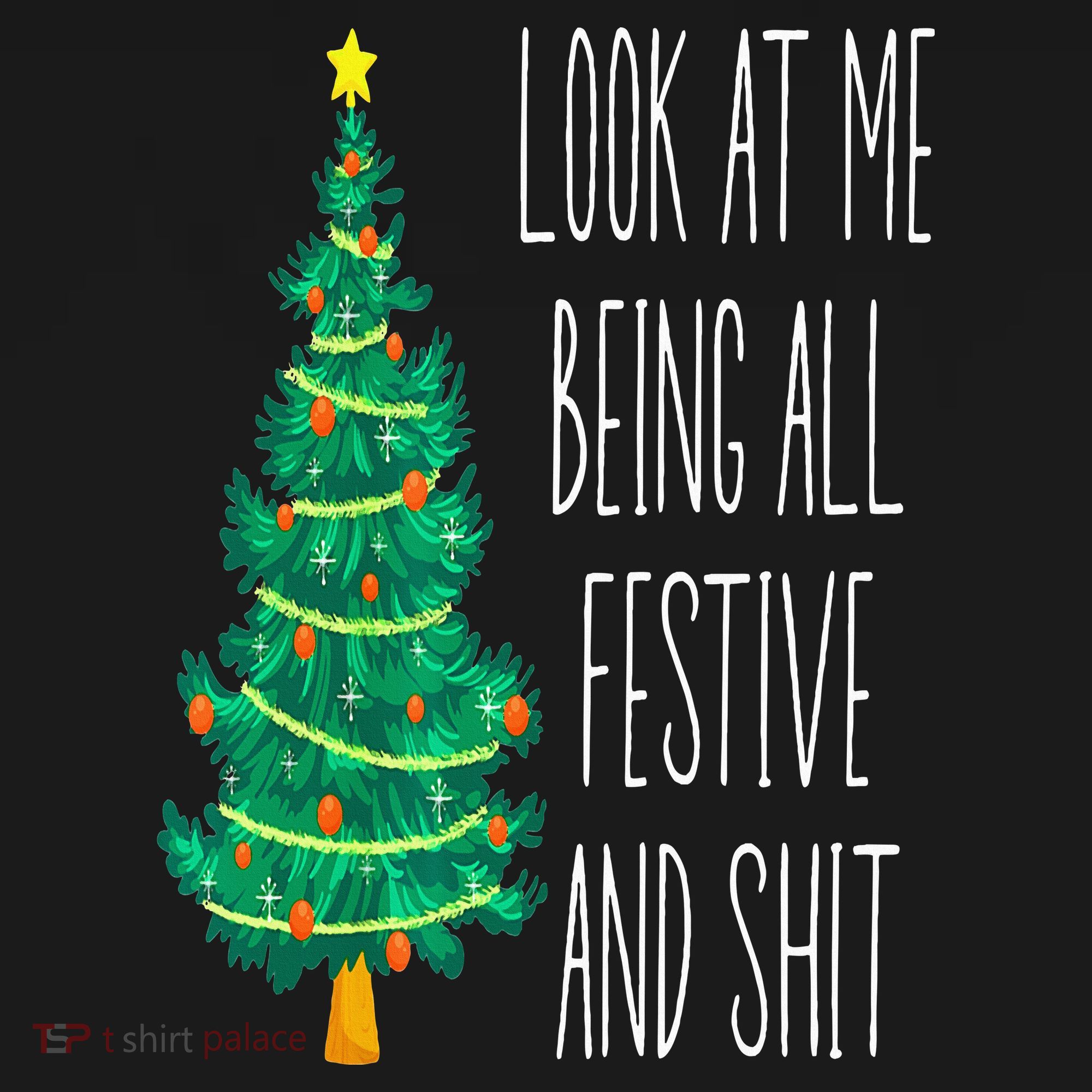 Funny Xmas Look At Me Being All Festive And Shit Women's Hoodie