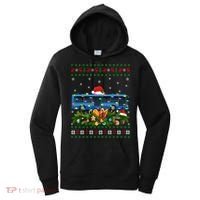 Funny Xmas Lighting Tree Santa Ugly Bus Christmas Gift Women's Hoodie thumb 0