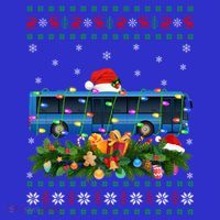 Funny Xmas Lighting Tree Santa Ugly Bus Christmas Gift Women's Tank Top thumb 5