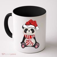 Funny Xmas Matching Family Santa Panda Christmas Cool Gift Coffee Mug thumb 0