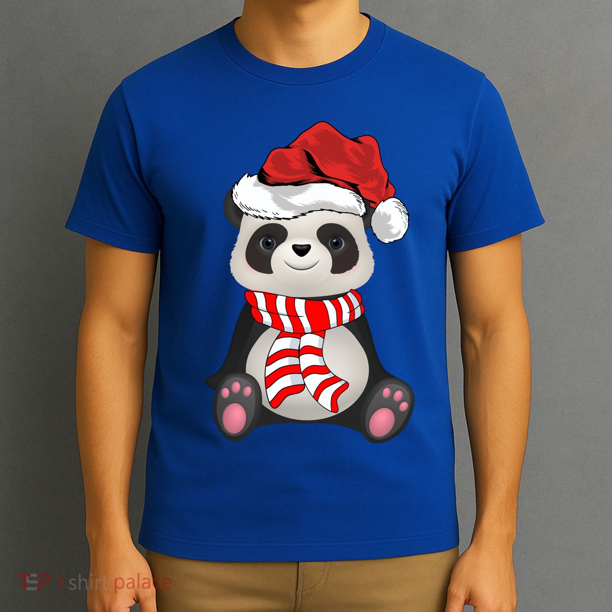 Funny Xmas Matching Family Santa Panda Christmas Cool Gift T-Shirt