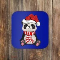 Funny Xmas Matching Family Santa Panda Christmas Cool Gift Coaster thumb 0