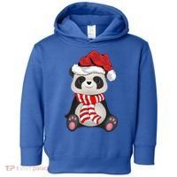 Funny Xmas Matching Family Santa Panda Christmas Cool Gift Toddler Hoodie thumb 0