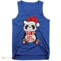 Funny Xmas Matching Family Santa Panda Christmas Cool Gift Tank Top thumb 0