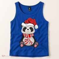 Funny Xmas Matching Family Santa Panda Christmas Cool Gift Tank Top thumb 2