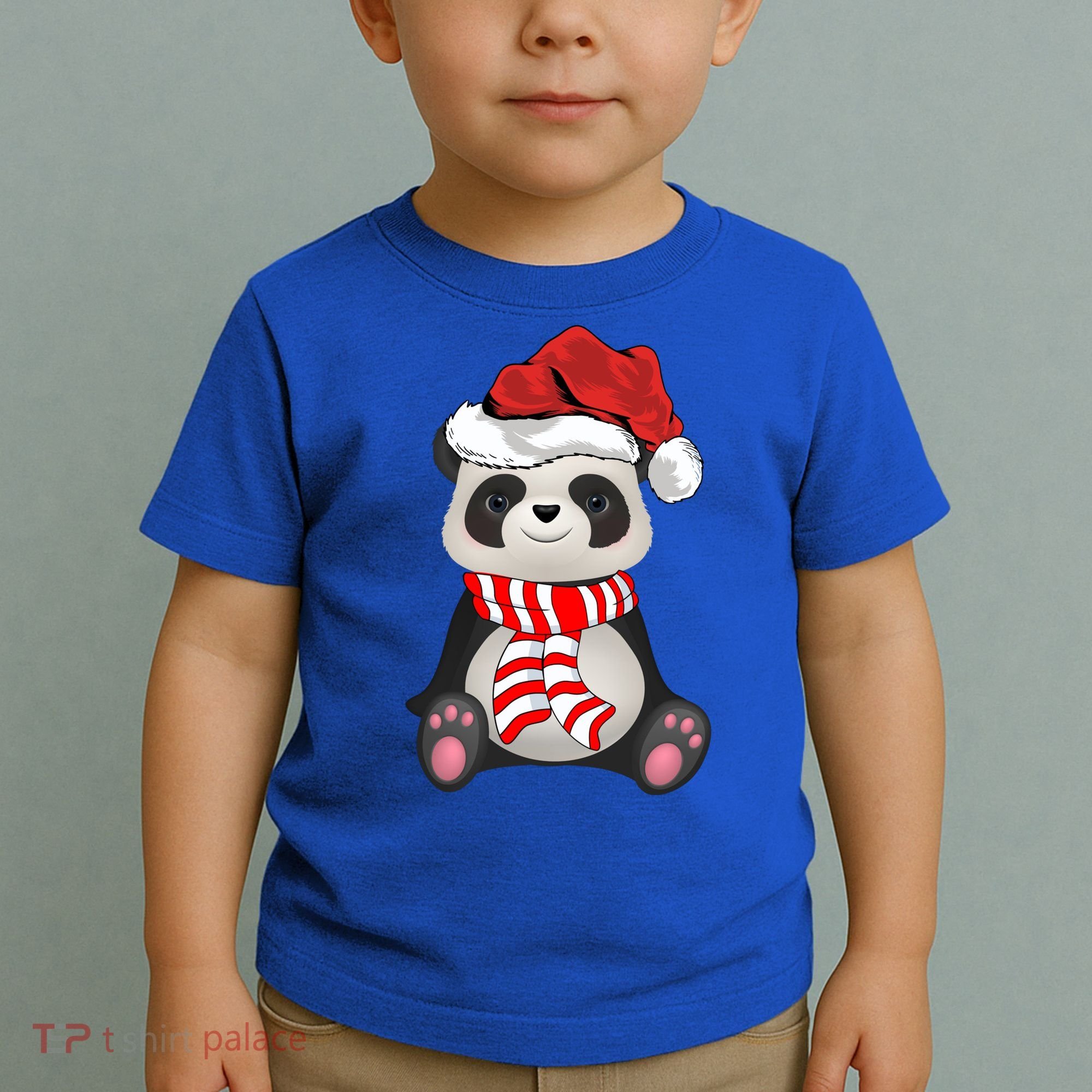 Funny Xmas Matching Family Santa Panda Christmas Cool Gift Toddler T-Shirt