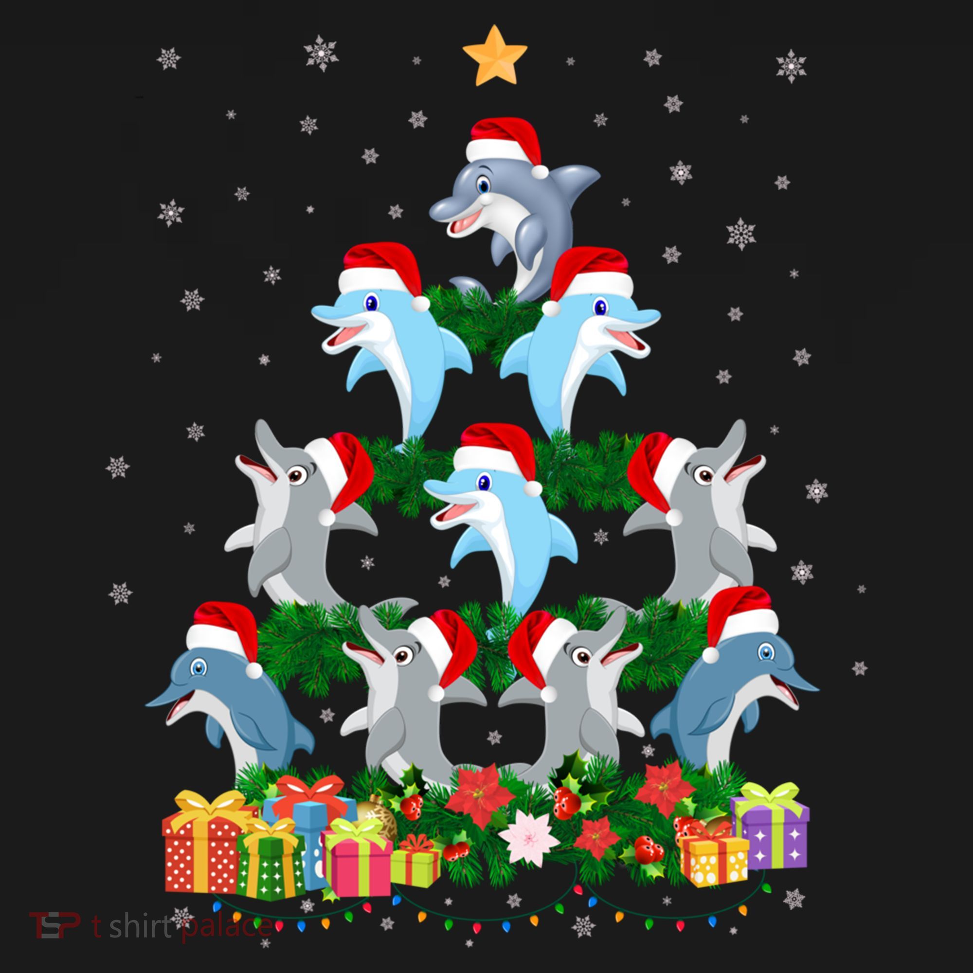 Funny Xmas Outfit For Dolphin Lovers Ugly Christmas Sweater Cool Gift Women's Hoodie